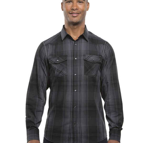 Men's Long-Sleeve Western Plaid Shirt Thumbnail