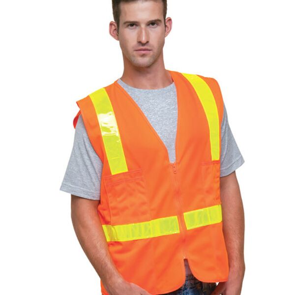Unisex USA Made  22Surv-Y Class 2 ANSI High Vis Surveyor Safety Vest Thumbnail