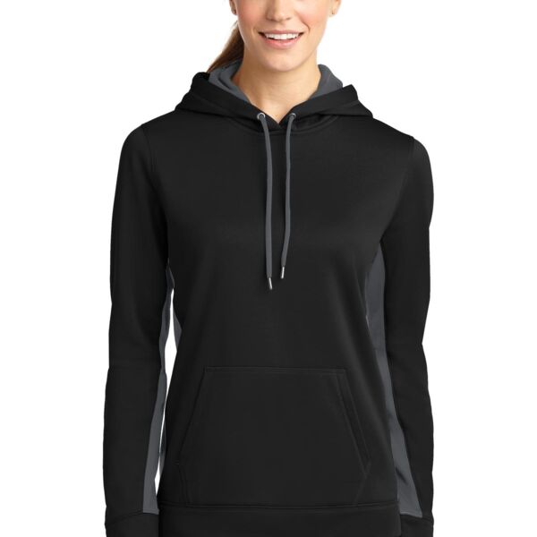 Women's Sport Wick ® Fleece Colorblock Hooded Pullover Thumbnail