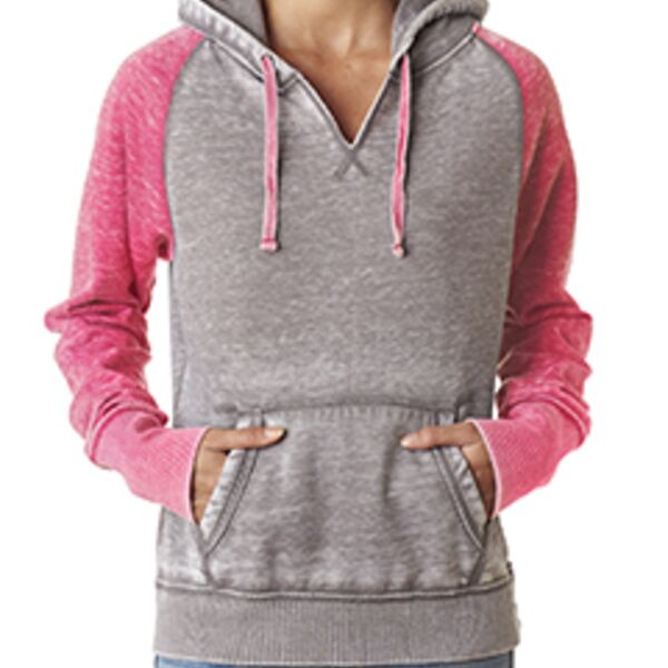Ladies' Zen Contrast Pullover Hooded Sweatshirt Thumbnail